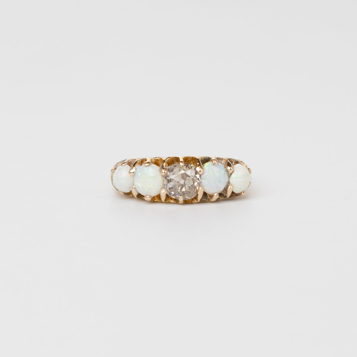 Antique Opal And Diamond Ring