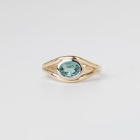 Teal Tourmaline Ring