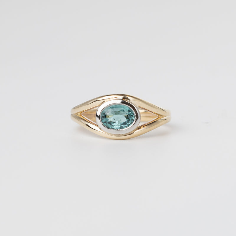Teal Tourmaline Ring