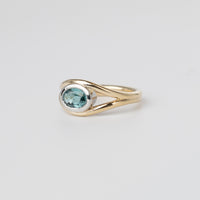 Teal Tourmaline Ring