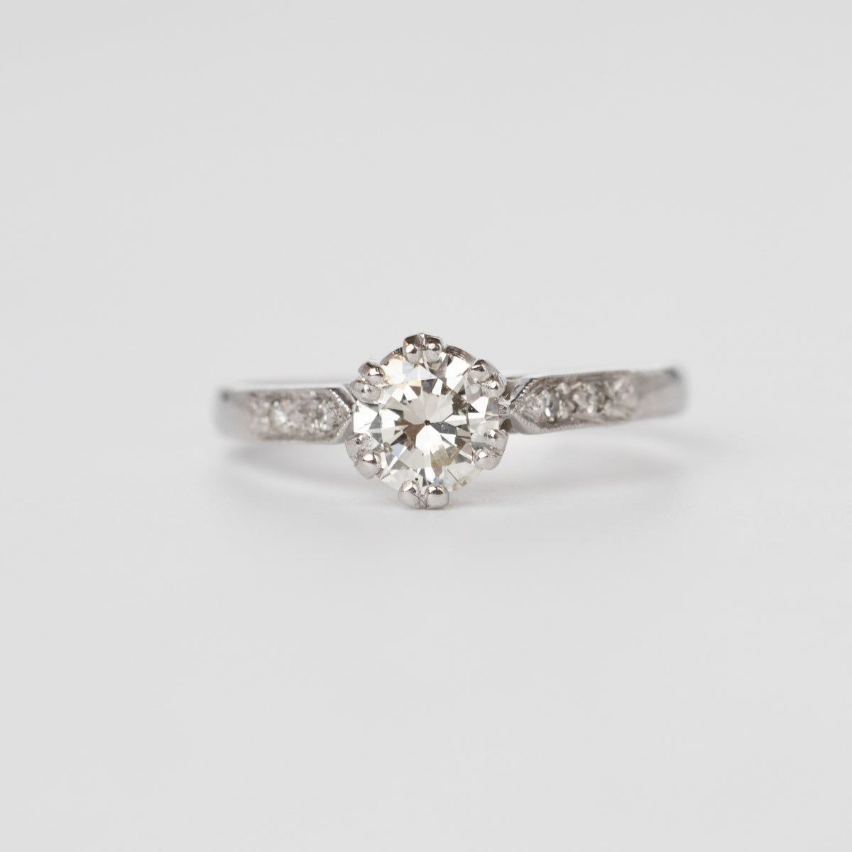 Platinum Old-Cut Diamond Ring