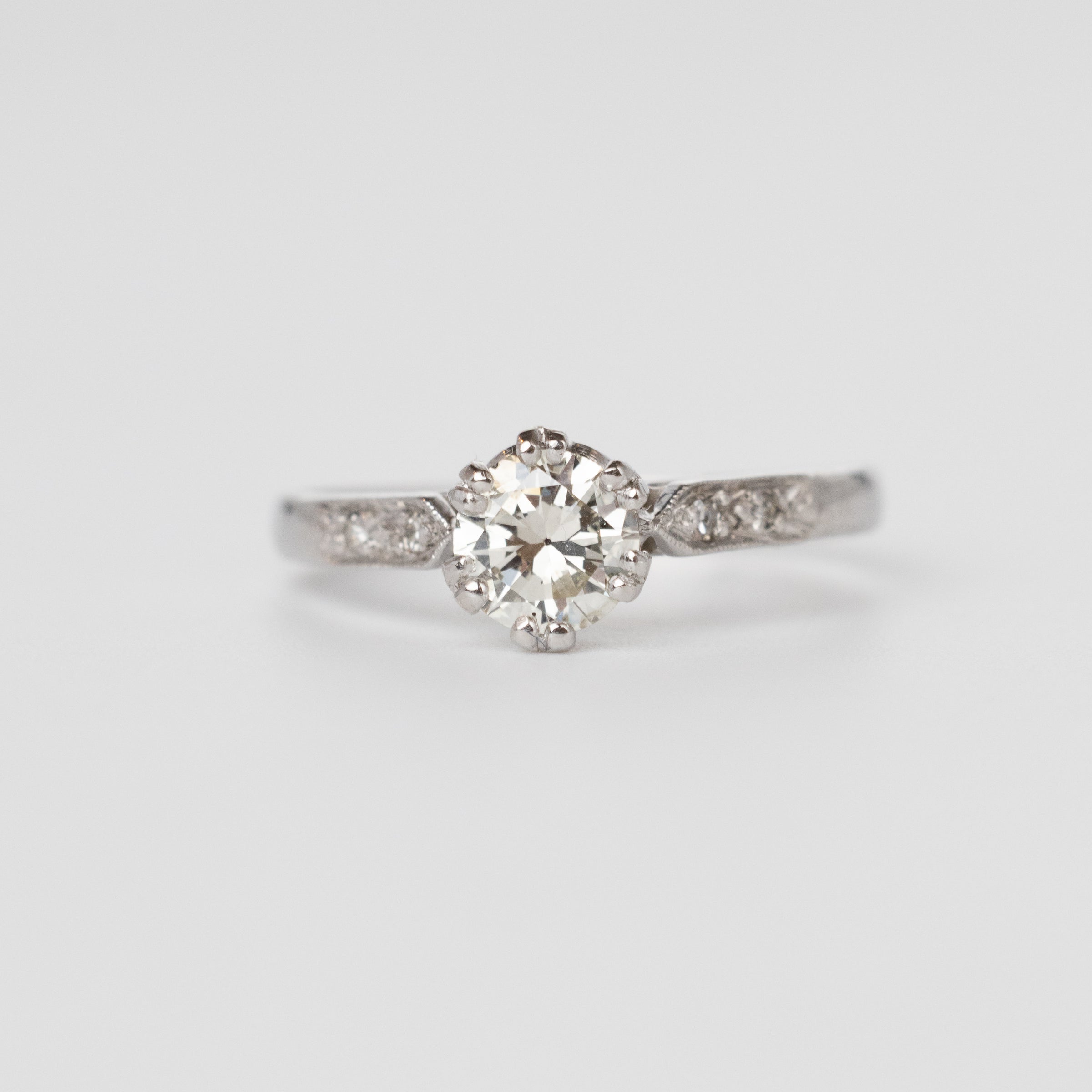 Platinum Old-Cut Diamond Ring