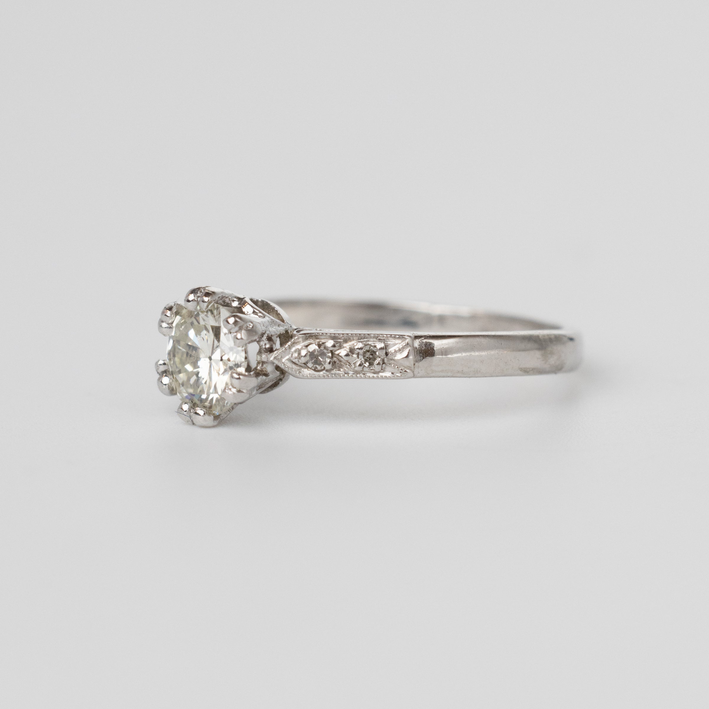 Platinum Old-Cut Diamond Ring