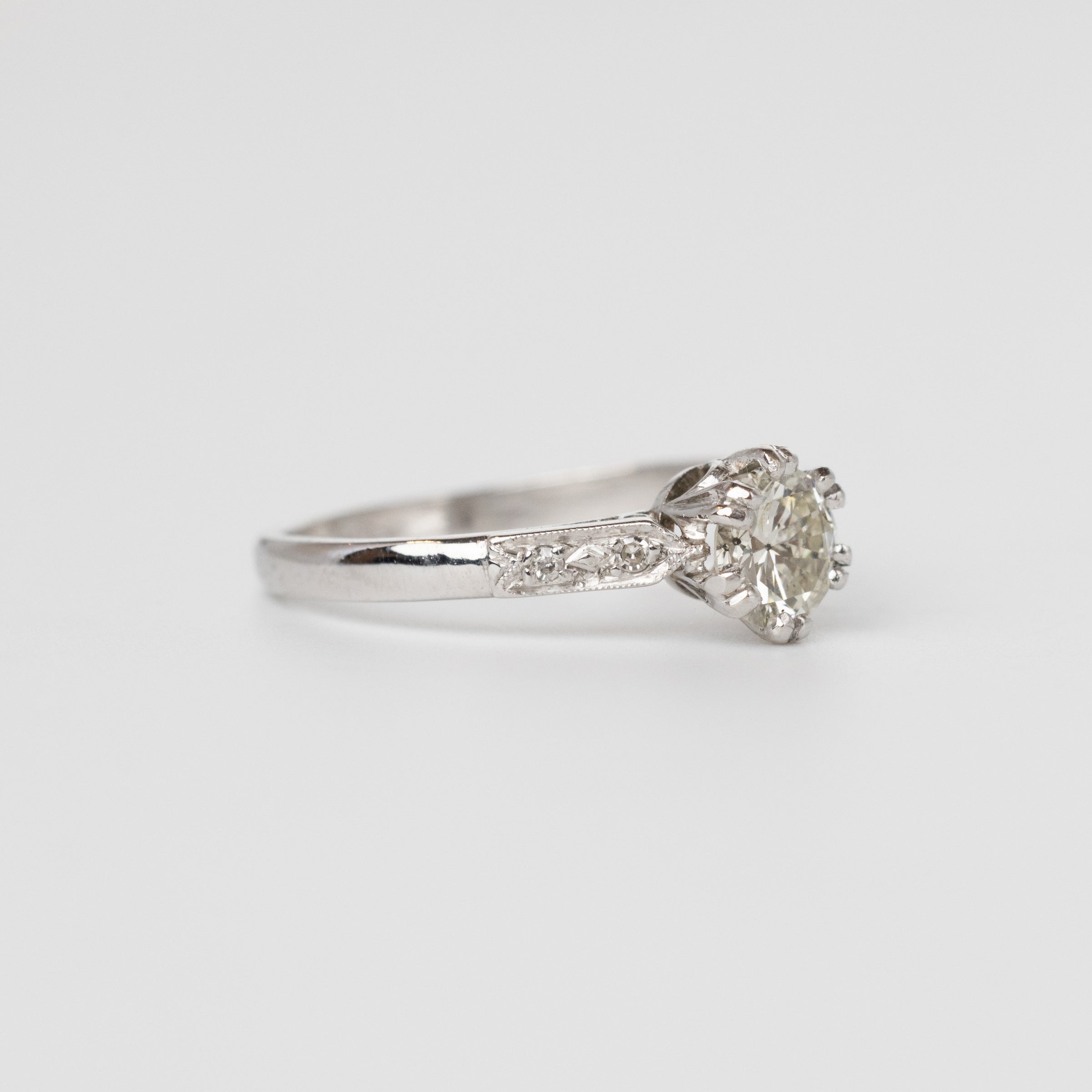 Platinum Old-Cut Diamond Ring