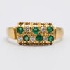 Emerald And Diamond 18K Yellow Gold Ring