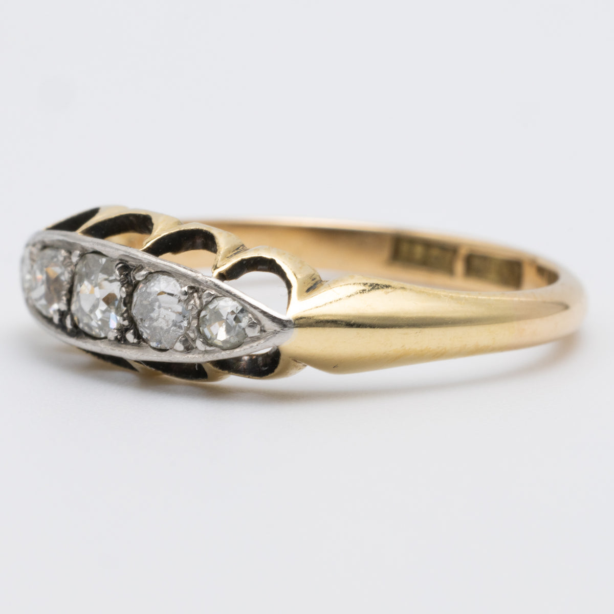 18K Yellow Gold Old Cut Diamond Ring