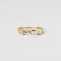 Vintage Princess-Cut Channel Set Eternity Ring