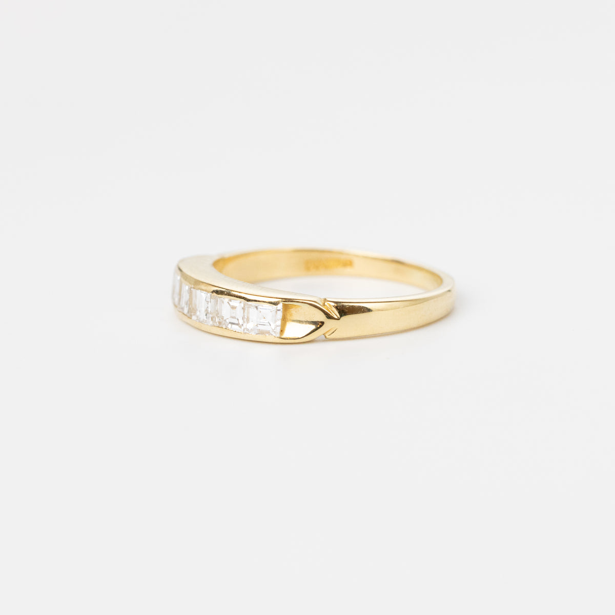 Vintage Princess-Cut Channel Set Eternity Ring