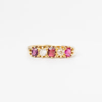 Ruby And Old-Cut Diamond Ring