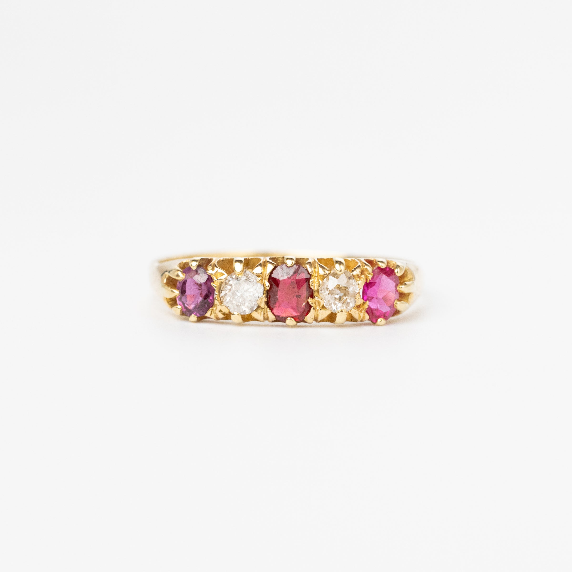 Ruby And Old-Cut Diamond Ring