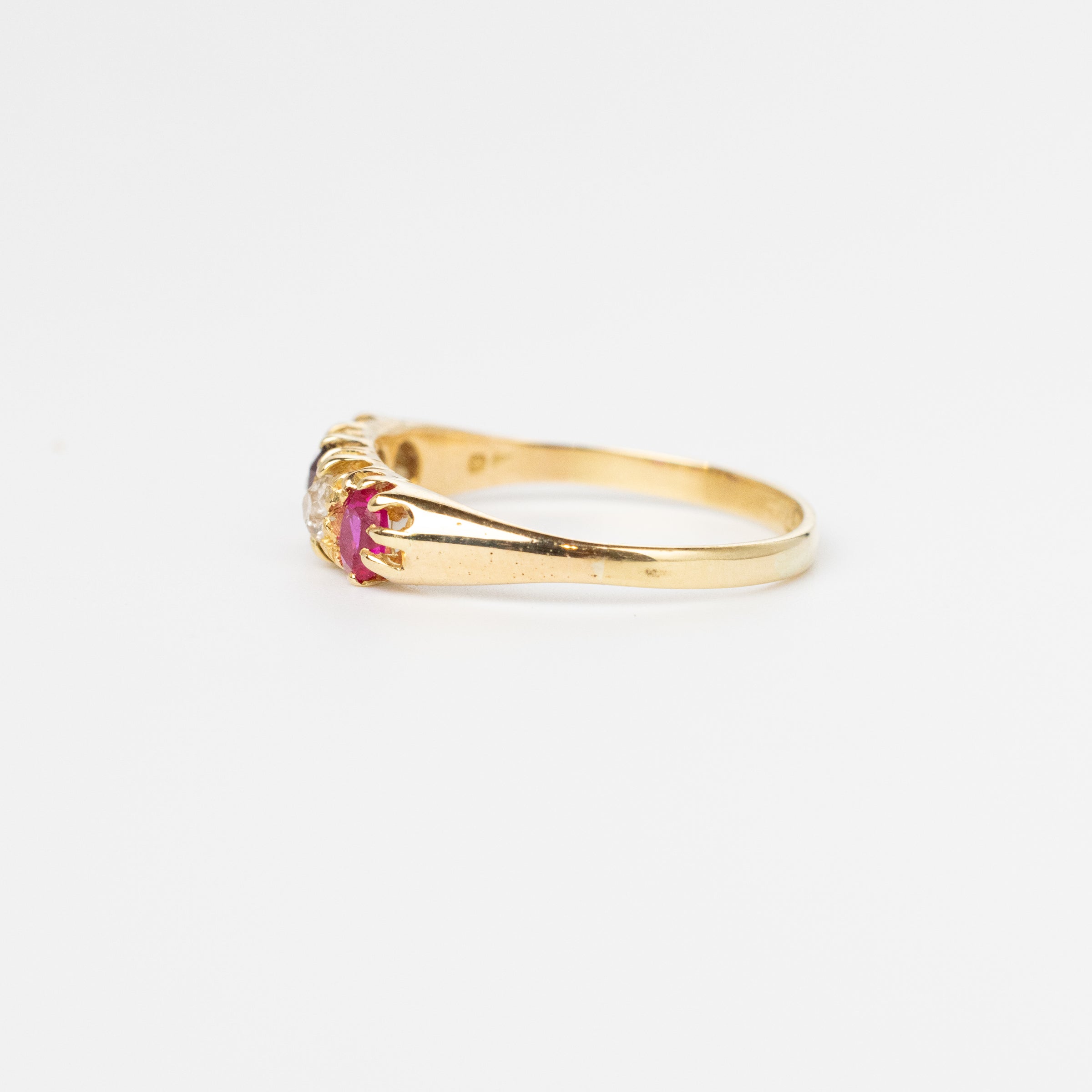 Ruby And Old-Cut Diamond Ring