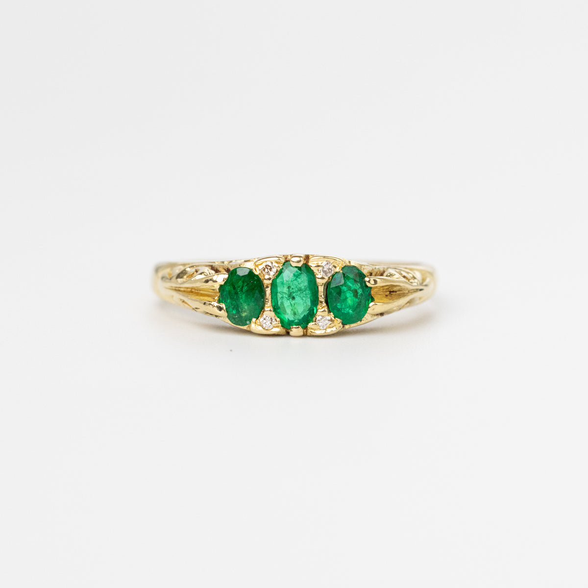 Vintage Emerald And Diamond Ring
