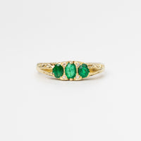 Vintage Emerald And Diamond Ring