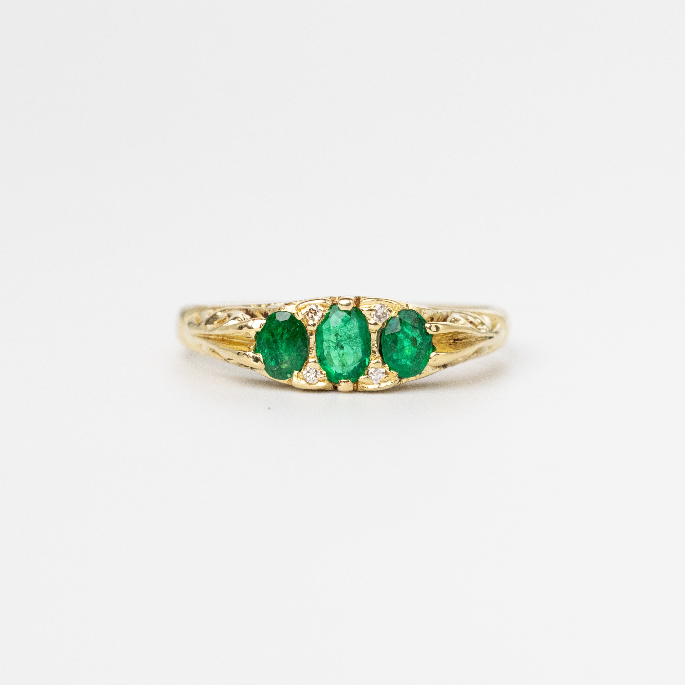 Vintage Emerald And Diamond Ring