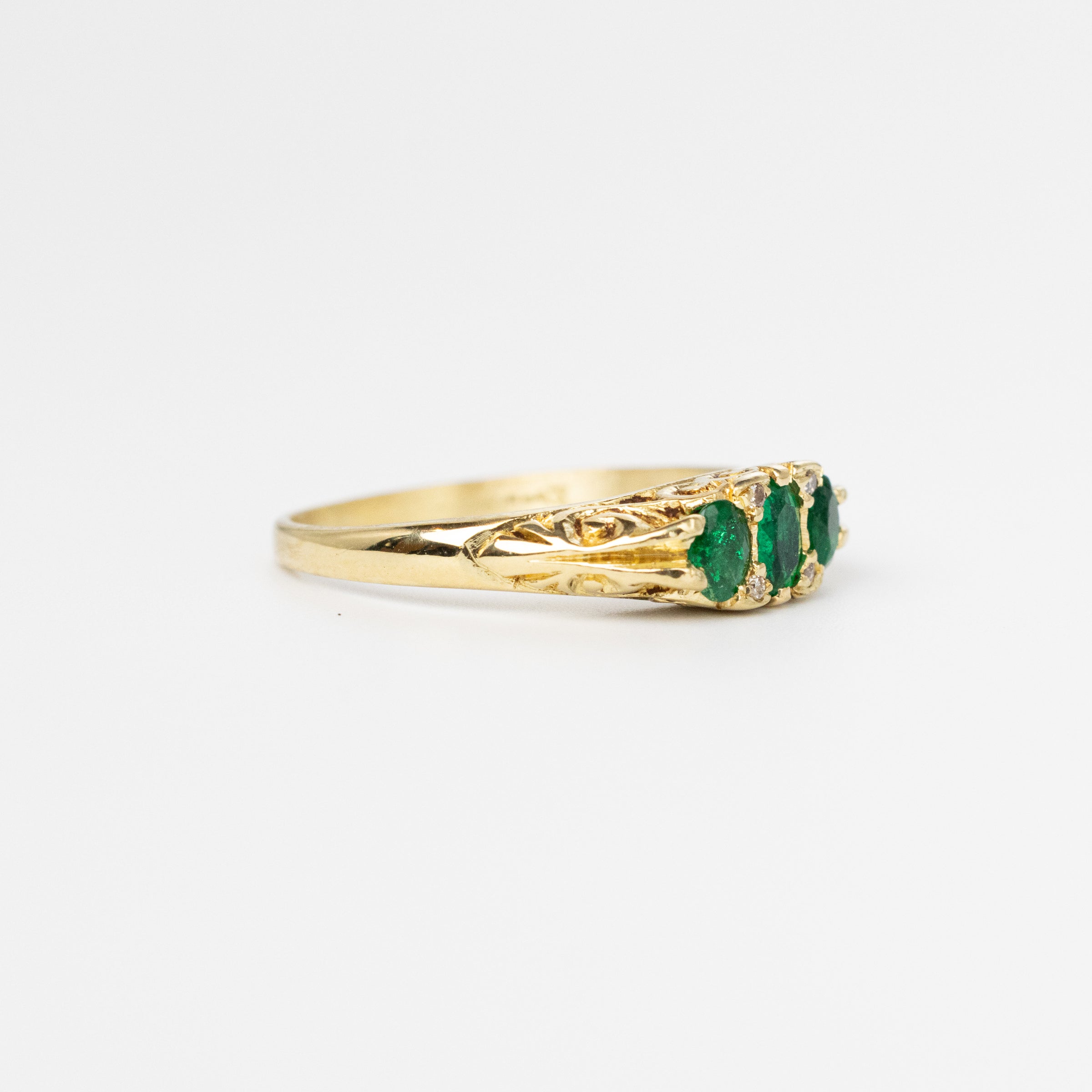 Vintage Emerald And Diamond Ring