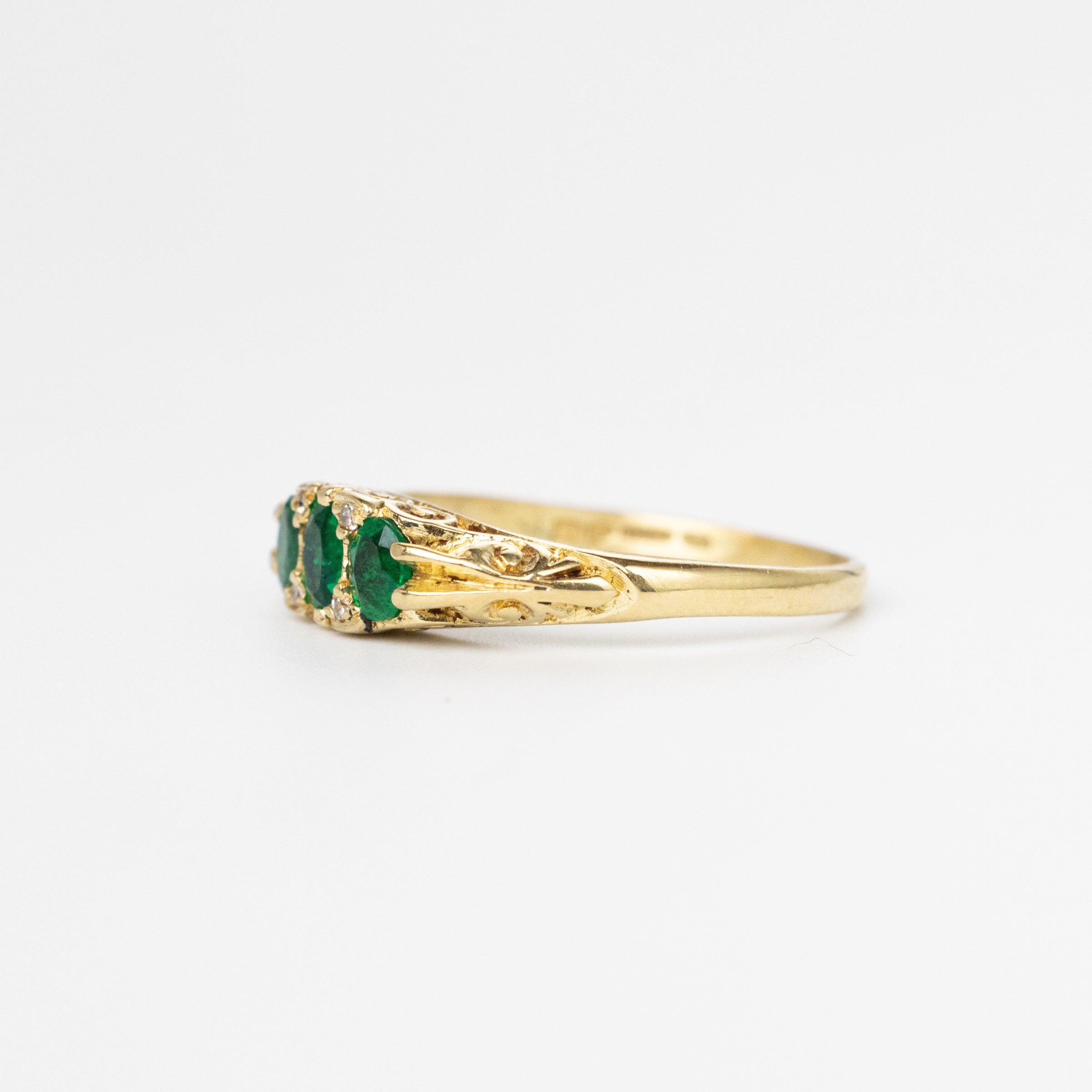 Vintage Emerald And Diamond Ring
