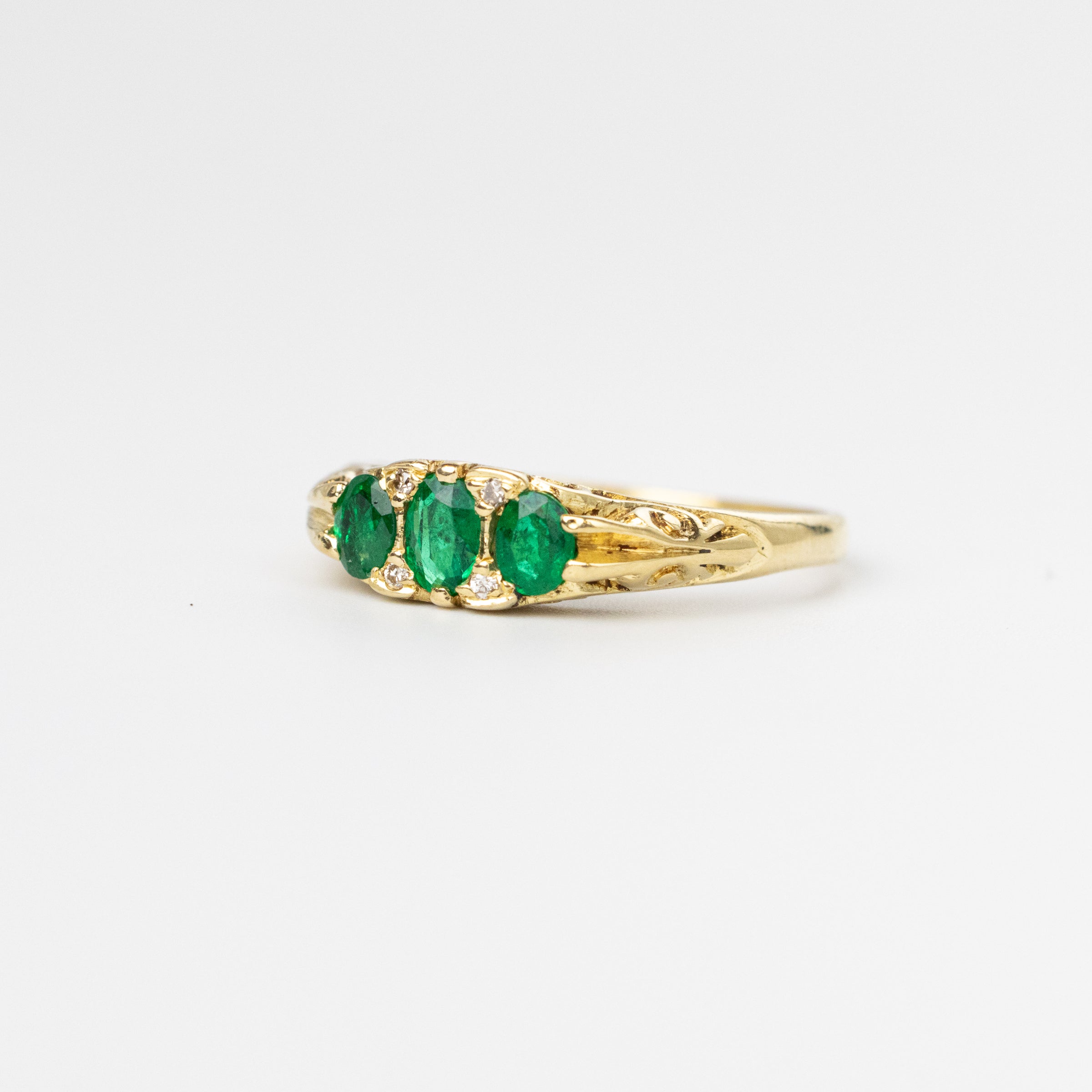 Vintage Emerald And Diamond Ring