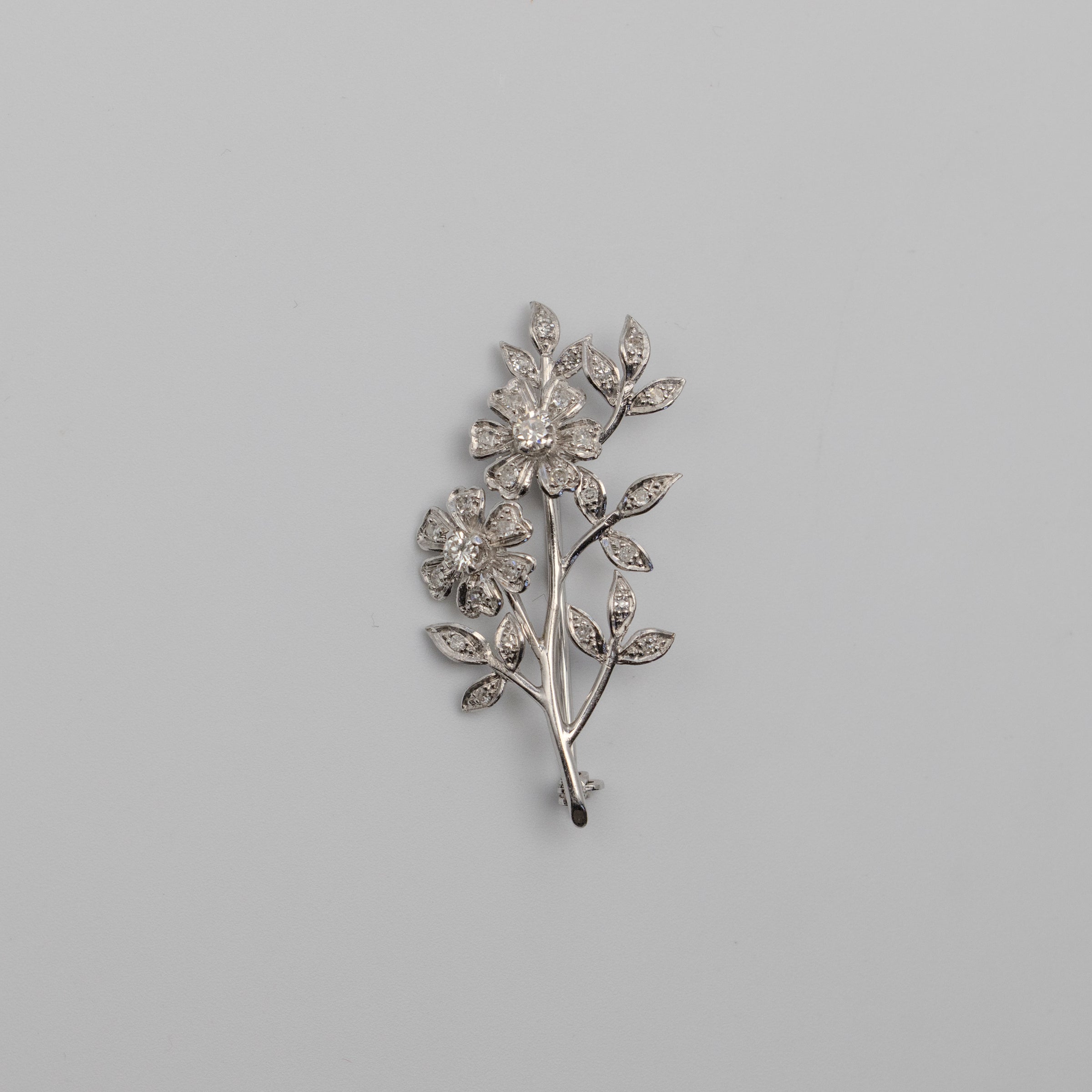 Cropp & Farr Diamond Flower Brooch