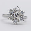 Gorgeous Platinum Diamond Flower Ring