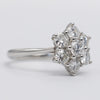 Gorgeous Platinum Diamond Flower Ring
