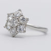 Gorgeous Platinum Diamond Flower Ring