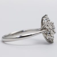 Gorgeous Platinum Diamond Flower Ring