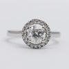 A Pretty Platinum Diamond Halo Ring