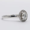 A Pretty Platinum Diamond Halo Ring