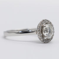 A Pretty Platinum Diamond Halo Ring