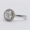 A Pretty Platinum Diamond Halo Ring