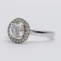 A Pretty Platinum Diamond Halo Ring