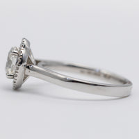 A Pretty Platinum Diamond Halo Ring