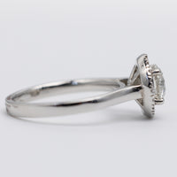 A Pretty Platinum Diamond Halo Ring