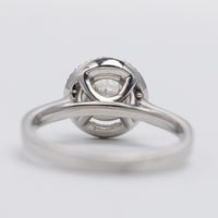 A Pretty Platinum Diamond Halo Ring