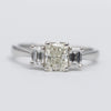 Stunning Platinum Trilogy Radiant Cut Diamond Ring