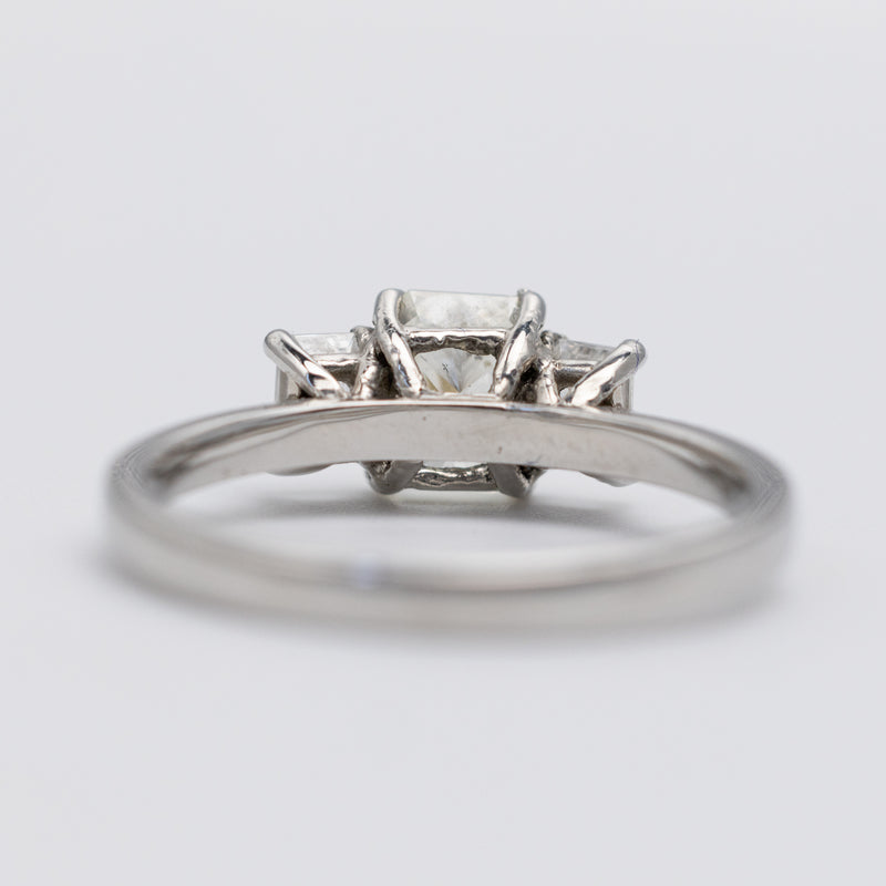 Stunning Platinum Trilogy Radiant Cut Diamond Ring