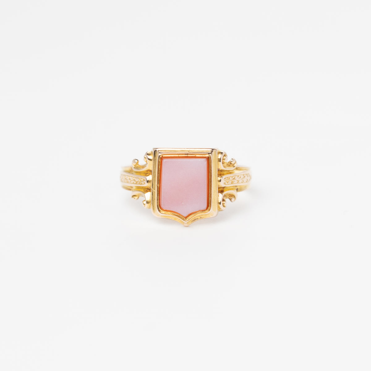 Antique Sardonyx Shield Signet Ring