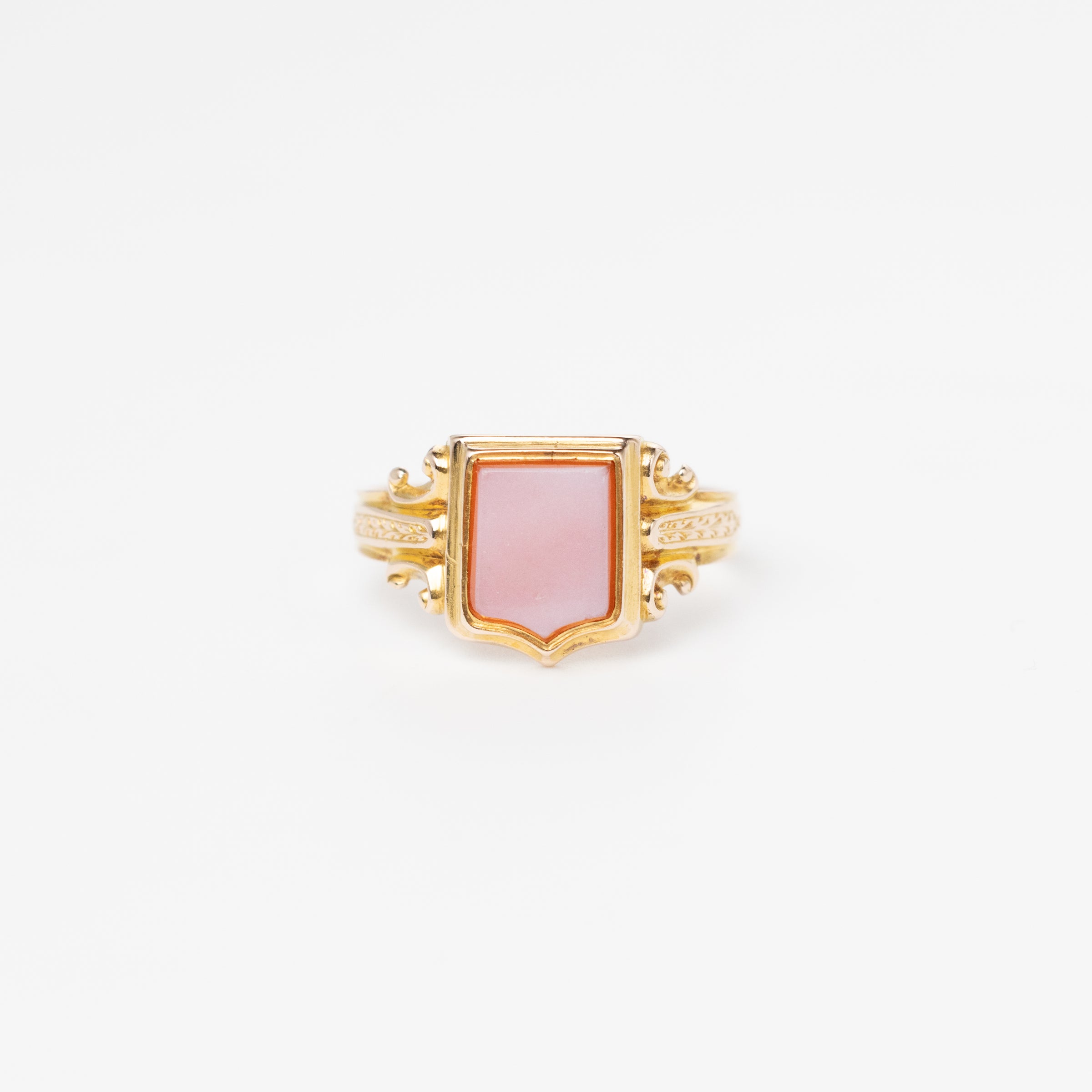 Antique Sardonyx Shield Signet Ring