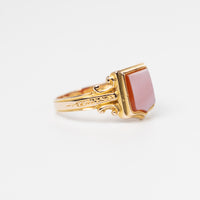 Antique Sardonyx Shield Signet Ring