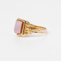 Antique Sardonyx Shield Signet Ring