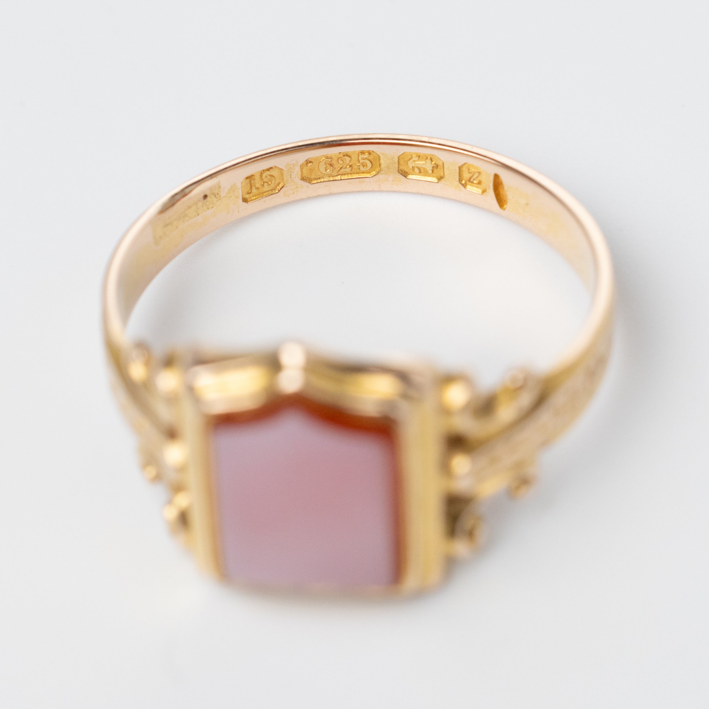 Antique Sardonyx Shield Signet Ring