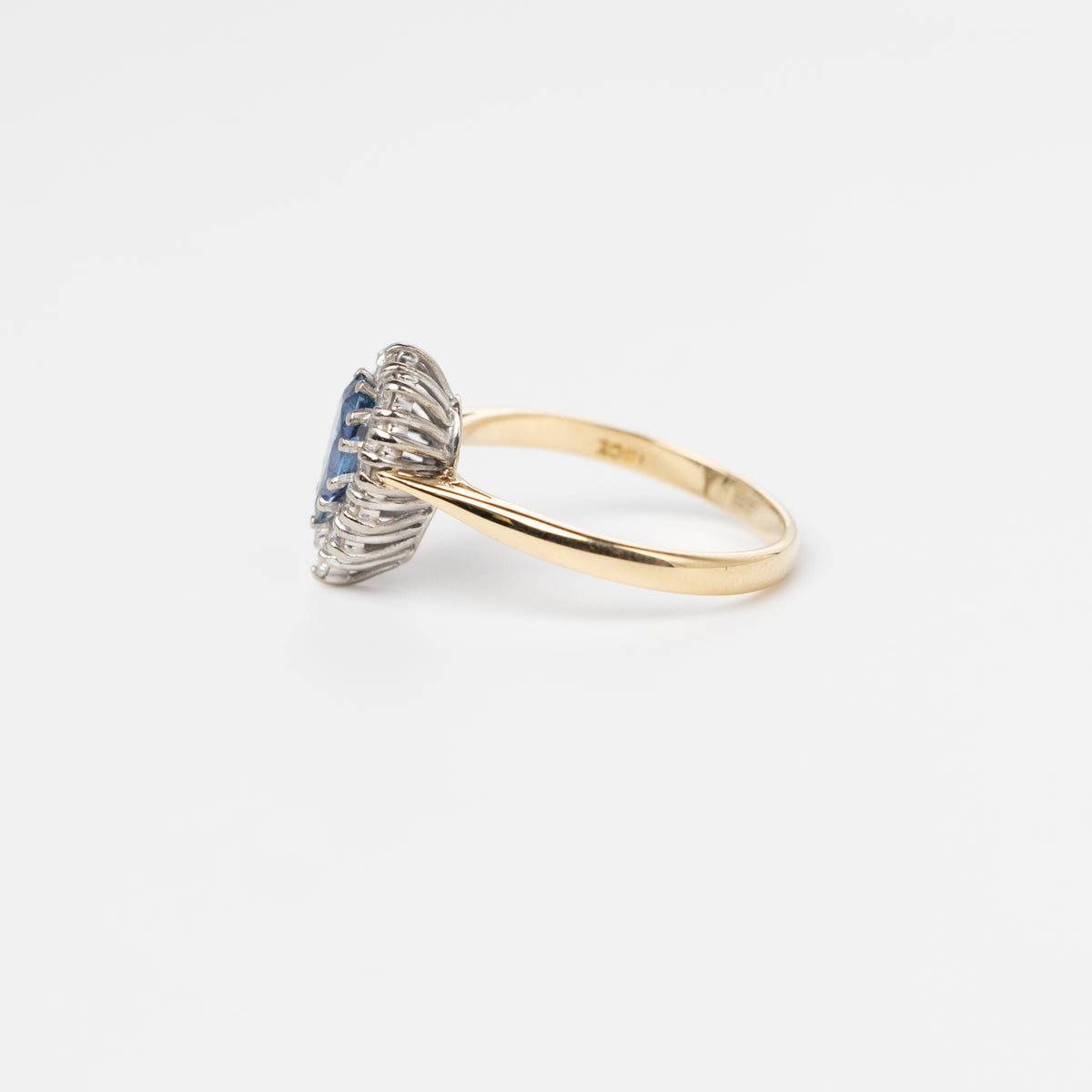 Pear Shaped Sapphire And Diamond Ring