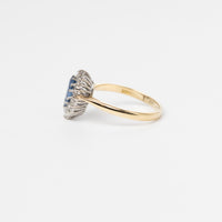 Pear Shaped Sapphire And Diamond Ring