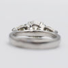 Beautiful Platinum Diamond Trilogy Ring With Natural Yellow Side Stones
