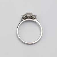 Stunning Platinum Trilogy Radiant Cut Diamond Ring