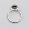 A Pretty Platinum Diamond Halo Ring