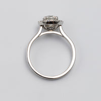 A Pretty Platinum Diamond Halo Ring