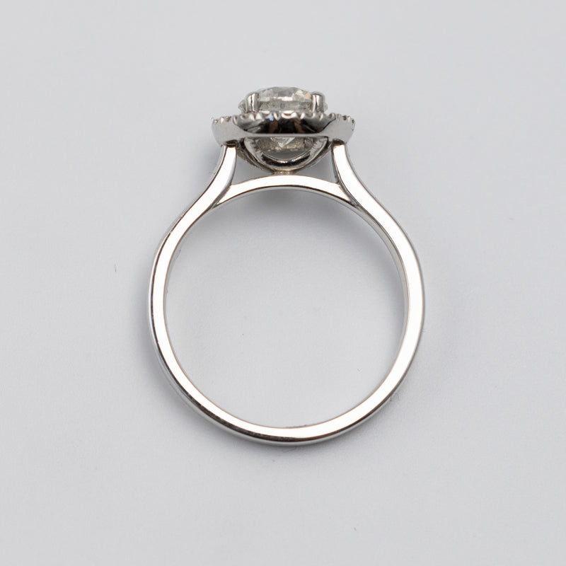 A Pretty Platinum Diamond Halo Ring