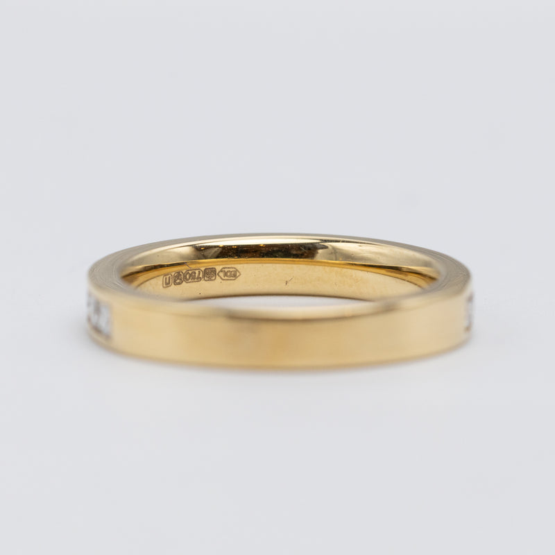 Fabulous 18K Yellow Gold Princess Cut Diamond 1ct Eternity Ring