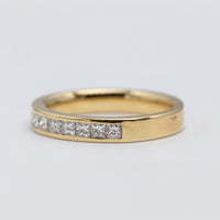Fabulous 18K Yellow Gold Princess Cut Diamond 1ct Eternity Ring